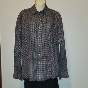 The Men's Store At Seats Men's Multicolor Checkered Shirt